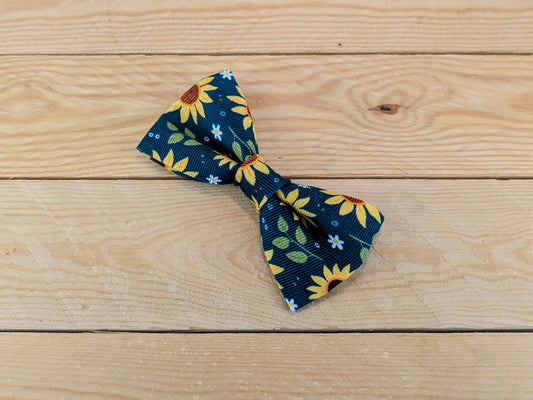 Sunflowers Dog Bow Tie