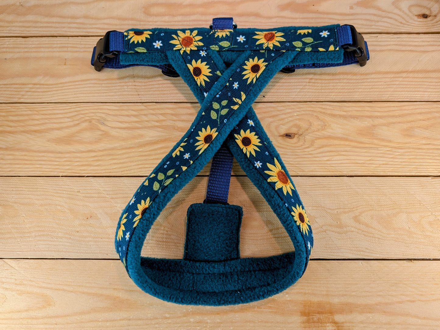 Sunflowers Fleece Lined Dog Harness