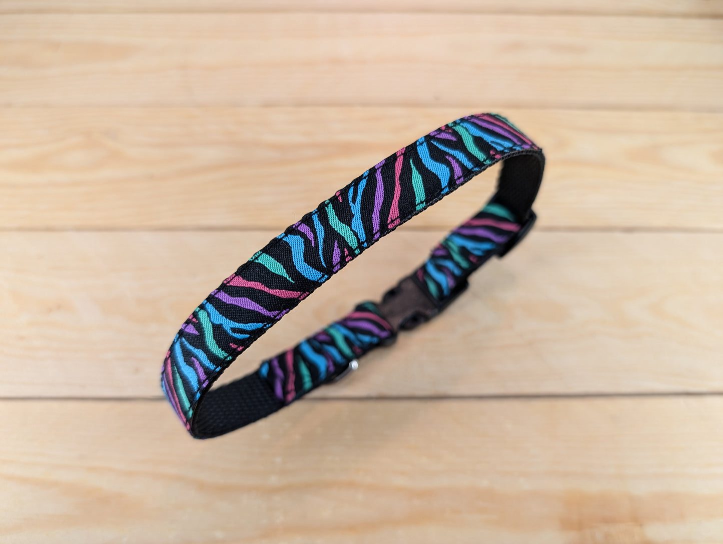 Multi-colour Stripy Pattern Small Dog/Puppy Collar