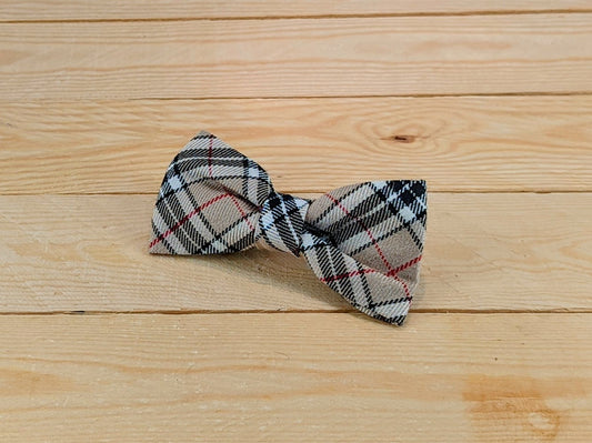 Camel Check Dog Bow Tie