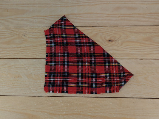 Red Tartan Dog Bandana 