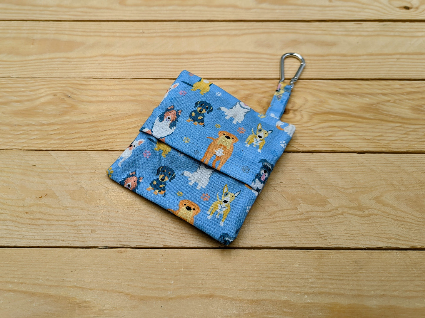 Dog Poop Bag and Dog Treat Pouches in Westie/Scottie Dog Fabric Back