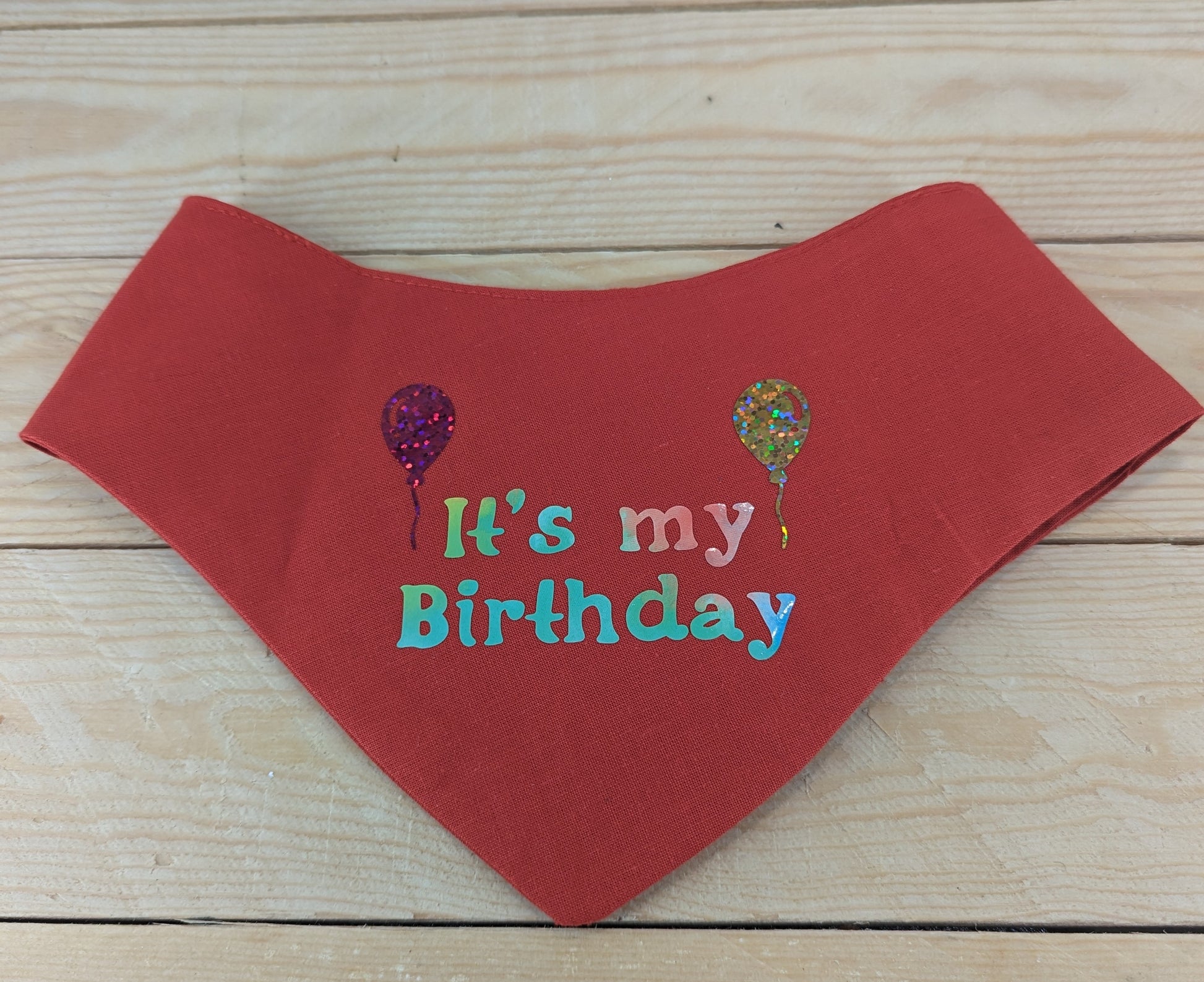 Birthday Dog Bandana bigger width from front