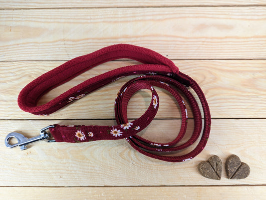 Red Daisy Dog Lead
