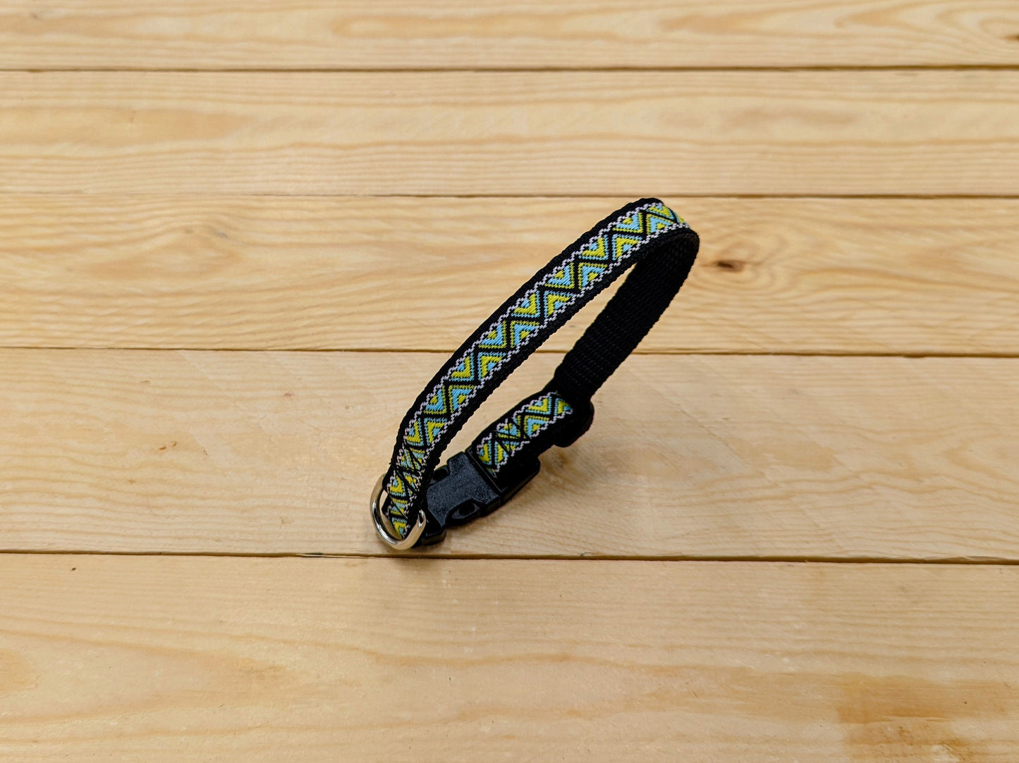 Turquoise, Black and Green Small Dog/Puppy Collar