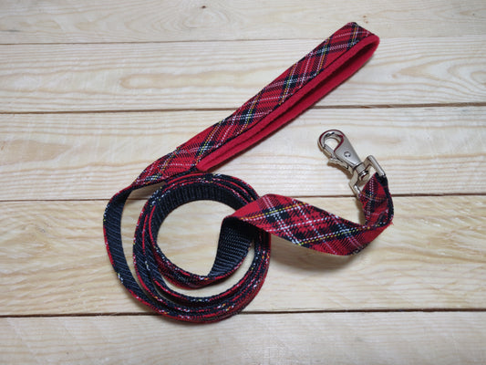 Red Tartan Dog Lead